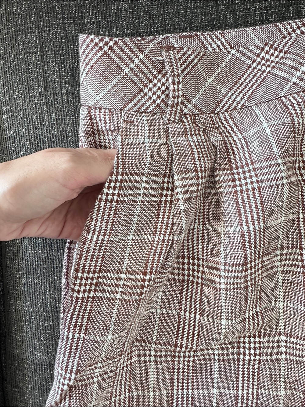 Maeve by Anthropologie Linen/ cotton blend Avery Plaid Wide Leg
Trousers 6 - Picture 4 of 16